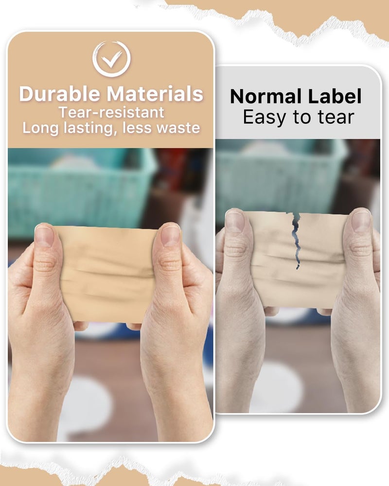 iEager 3" x 2" Thermal Labels, Rectangle Thermal Printer Stickers, Self-Adhesive Durable Sticker with Perforation Line, 500 Labels/Roll, Brown - Image 5